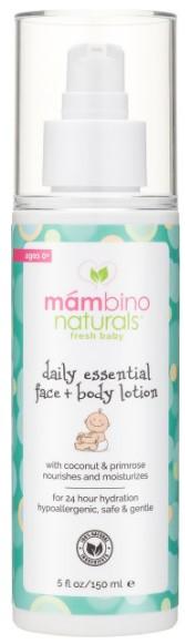 Лосьйон дитячий Mambino Organics Для щоденного догляду за шкірою обличчя і тіла, 150 мл - Pampik