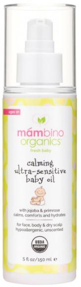 Заспокійливе масло для чутливої ​​шкіри дитини Mambino Organics, 150 мл - Pampik