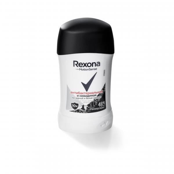 Дезодорант-антиперспірант Rexona Антибактеріальний і Невидимий на чорному та білому, 40 мл - Pampik - 3