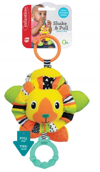 Игрушка-подвеска с прорезывателем Infantino Львенок (216184I) - Pampik - 3