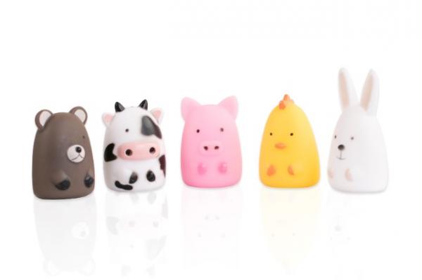 Набір пальчикових ляльок Baby Team Веселі малюки, Ферма з ведмежам, 5 шт. (8700) - Pampik - 2