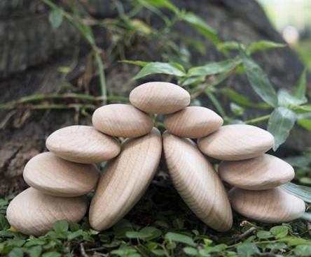 Набір дерев'яних блоків Guidecraft Natural Play Дерев'яний кругляк (G6771) - Pampik - 3