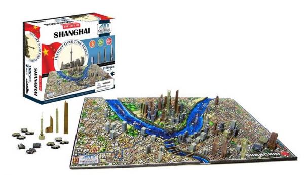 3D Пазл 4D Cityscape Шанхай, Китай, 1100 елементів (40040) - Pampik - 2