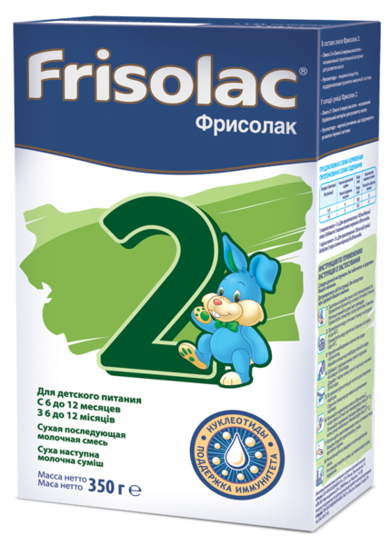 Суха молочна суміш Frisolac Фрісолак 2, 350 г - Pampik