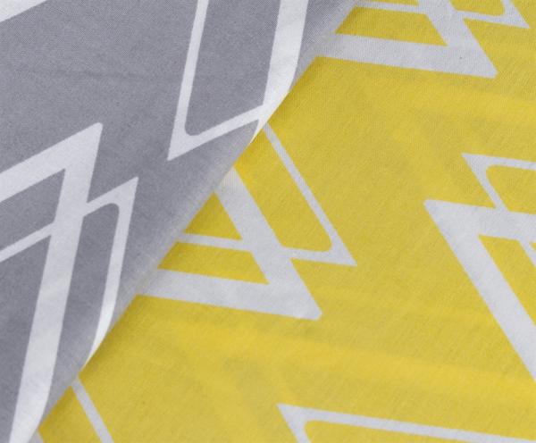 Комплект постільної білизни Hobby Poplin Nazende, поплін, 220х160 см, жовтий (30395_1,5) - Pampik - 4