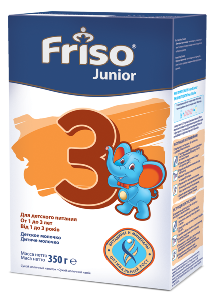 Дитяче молочко Friso 3 Junior, 350 г - Pampik