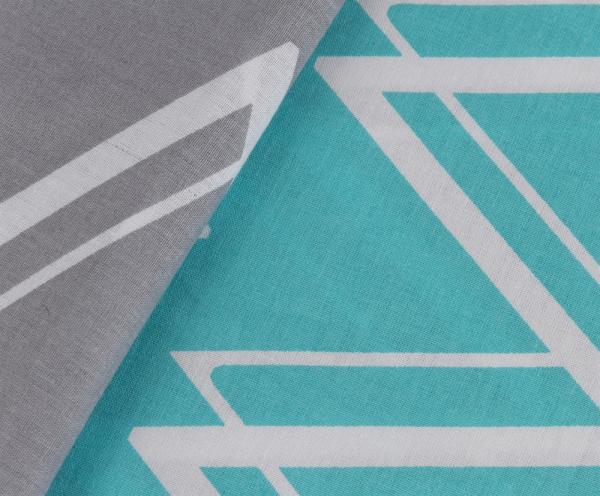 Комплект постельного белья Hobby Poplin Nazende, поплин, 220х160 см, бирюзовый (30418_1,5) - Pampik - 3