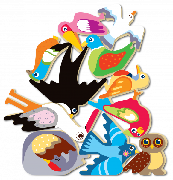 Набір дерев'яних балансиров Quokka Різнокольорові тварини (QUOKA001SF) - Pampik - 4