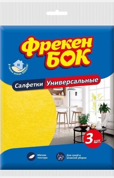 

Салфетки Фрекен Бок универсальная, вискоза, 3 шт