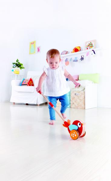 Іграшка-каталка Hape Пташка Ліллі (E0353) - Pampik - 4