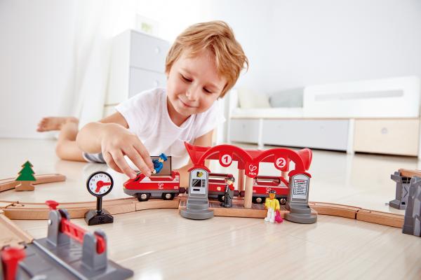 Дитяча залізниця Hape Місто з дерева (E3730) - Pampik - 2