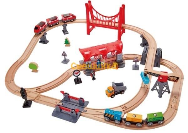 Дитяча залізниця Hape Місто з дерева (E3730) - Pampik