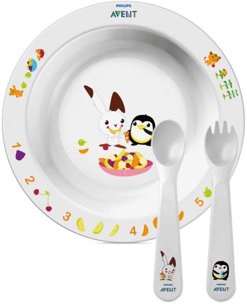 Подарок. Комплект посуды Philips Avent 12+ - Pampik