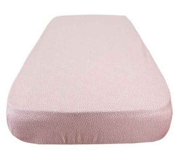 Простирадло на резинці Coo Coo Рожеві сердечка, екокотон, 90х60 см, рожевий (Соо55) - Pampik - 4