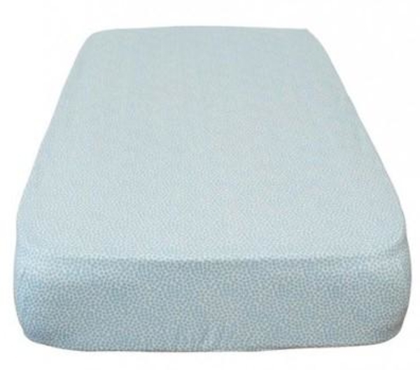 Простирадло на резинці Coo Coo Блакитні сердечка, екокотон, 120х60 см, блакитний (Соо56) - Pampik - 6