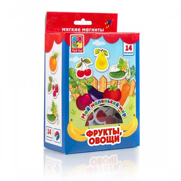 

Мягкие магниты Vladi Toys Мой маленький мир Овощи и фрукты, рус. язык (VT3106-03