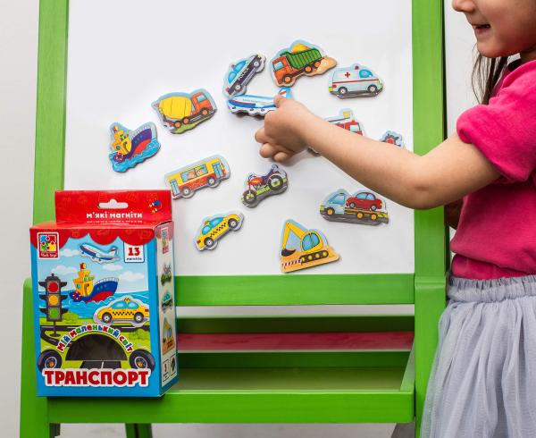 Мягкие магниты Vladi Toys Мой маленький мир Транспорт, укр. язык (VT3106-12) - Pampik - 4