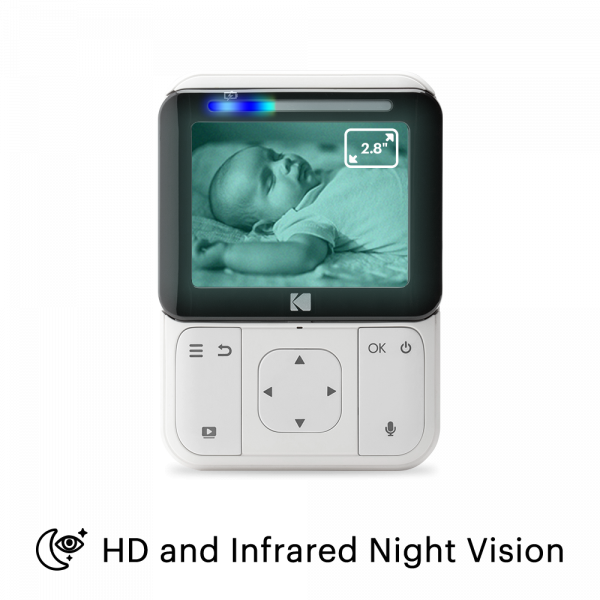 Цифрова відеоняня Kodak Hd WiFi Cherish С220, з батьківським блоком (C220000C220) - Pampik - 3