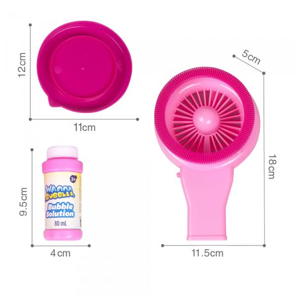 Мильні бульбашки Wanna Bubbles Баббл-вентилятор, 80 мл, рожевий (BB143-1) - Pampik - 3