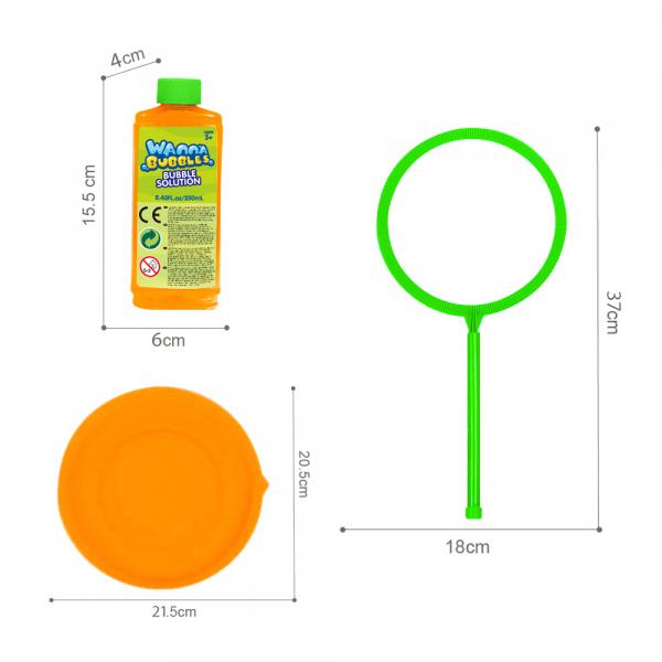 Мильні бульбашки Wanna Bubbles Гігантський розмір, 250 мл, помаранчевий (BB095-2) - Pampik - 4