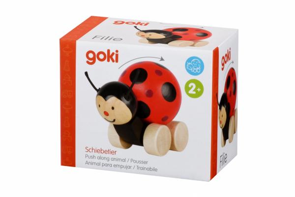 Игрушка-каталка Goki Божья коровка (54946G) - Pampik - 3