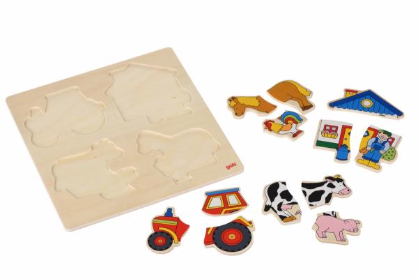 Пазл-вкладиш Goki Ферма (57902G) - Pampik - 3