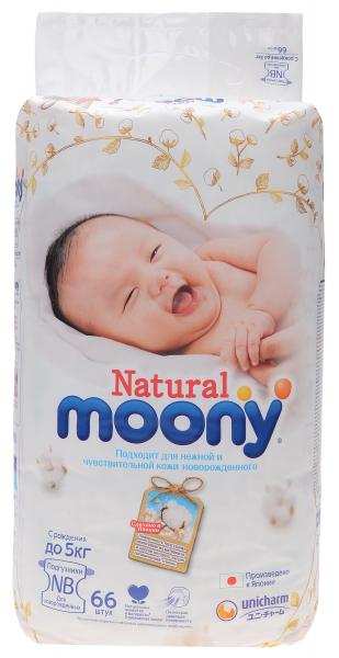 

Подгузники Moony Natural NB (0-5 кг), 66 шт