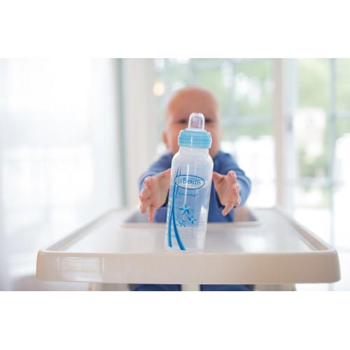 Пляшка-поїльник Dr. Brown's, з вузькою шийкою і змінним носиком, 250 мл, блакитний (SB8192-P3) - Pampik - 4