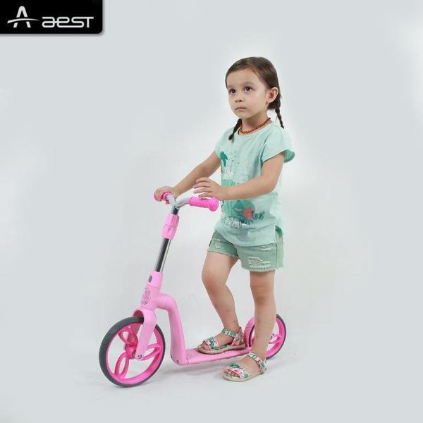 Беговел-самокат Aest B08 2 в 1, розовый (B08-Pink) - Pampik - 4