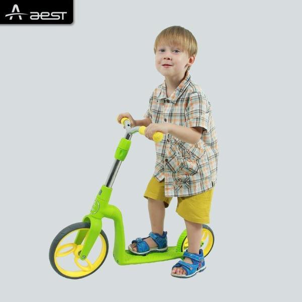 Біговел-самокат Aest B08 2 в 1, зелений (B08-Green) - Pampik - 7