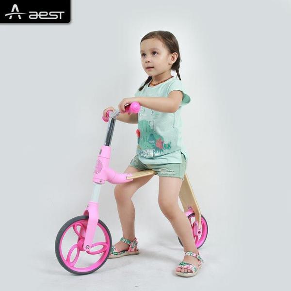 Біговел-самокат Aest B01 2 в 1, рожевий (B01-Pink) - Pampik - 7