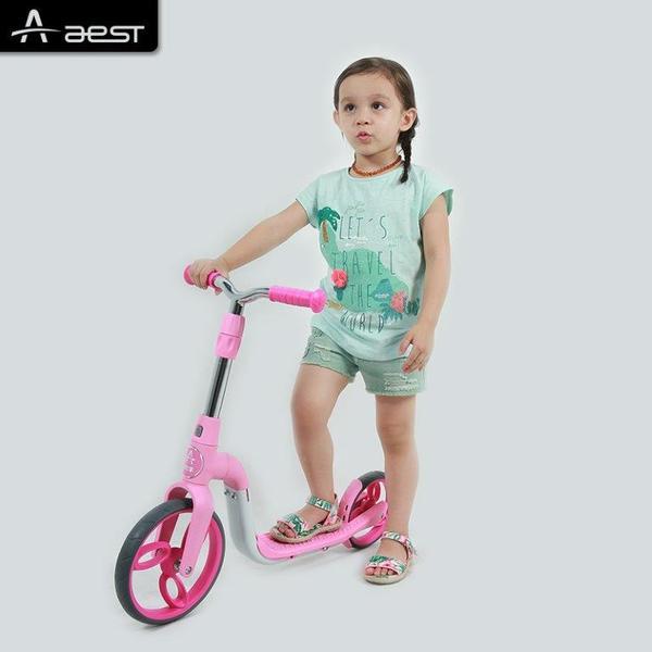 Біговел-самокат Aest B02 2 в 1, рожевий (B02-Pink) - Pampik - 4