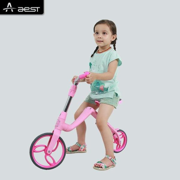 Беговел-самокат Aest B08 2 в 1, розовый (B08-Pink) - Pampik - 3