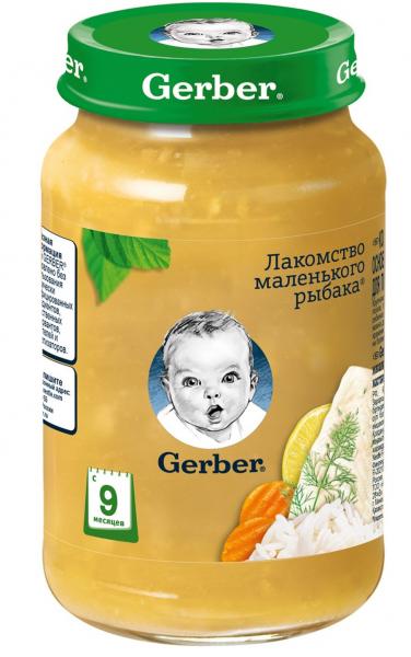 

Пюре Gerber Лакомство маленького рыбака, 190 г