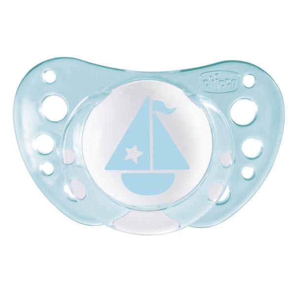 Силіконова пустушка Chicco Physio Аіг, 0-6 місяців, блакитний, 2 шт. (75030.21.00.00) - Pampik - 3