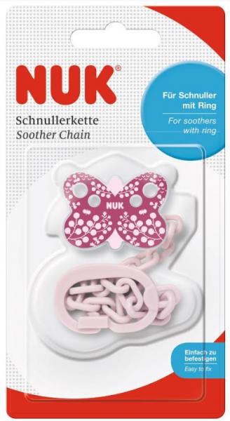 Держатель для пустышки Nuk Бабочка, розовый (10751023/2) - Pampik - 2