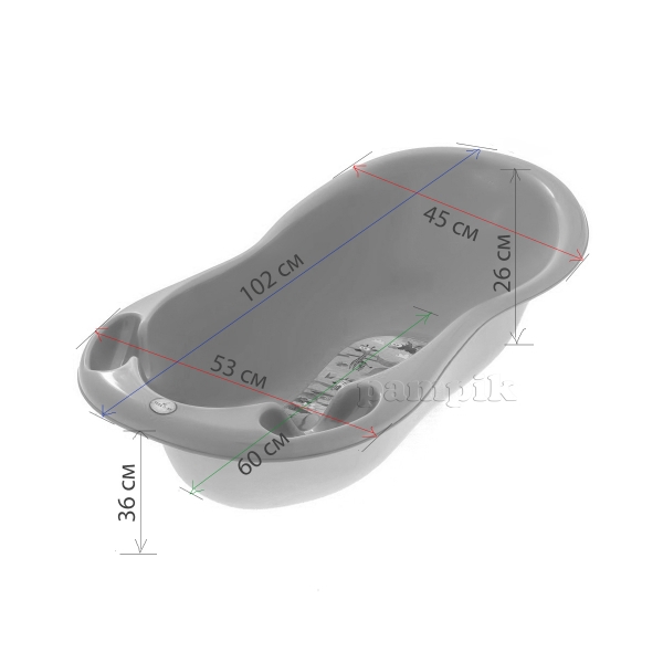 Ванночка дитяча Tega Baby Lux Owls, 102 см, білий (SO-005-103) - Pampik - 2