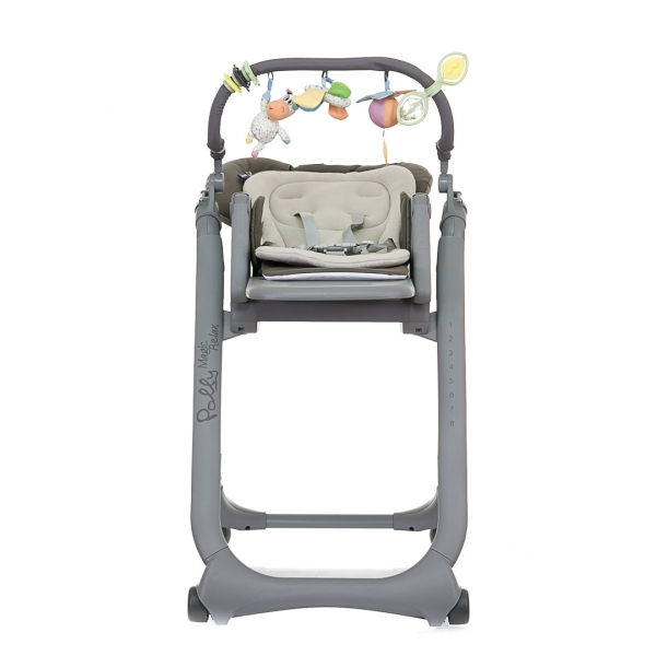 Стульчик для кормления Chicco Polly Magic Relax, серый с бежевым (79502.85) - Pampik - 2