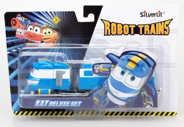 Паровозик с двумя вагонами Silverlit Robot Trains Кей (80176) - Pampik - 3