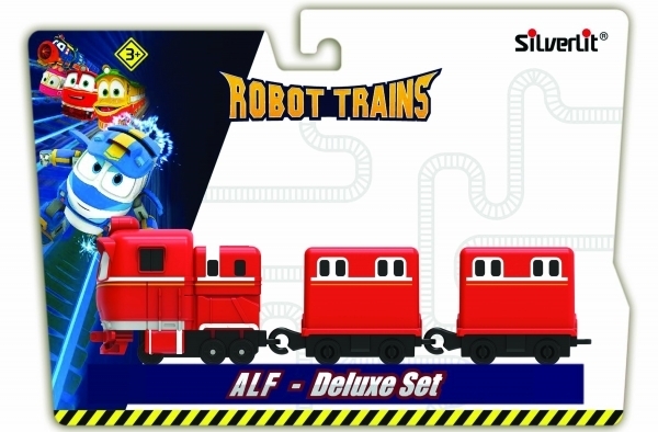 Паровозик з двома вагонами Silverlit Robot Trains Альф (80180) - Pampik - 2