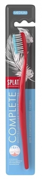 Зубная щетка Splat Professional Complete Medium, средняя, голубой