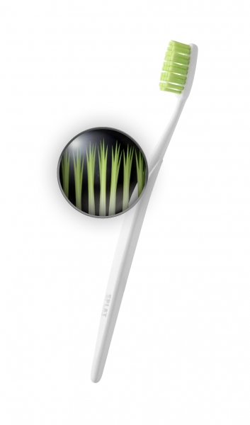 Антибактериальная зубная щетка для чувствительных зубов и десен Splat Professional Sensetive Medium, средняя, зеленый - Pampik - 3