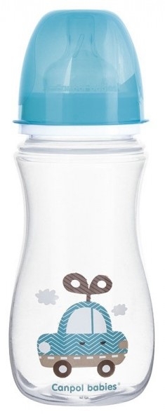 Антиколікова пляшечка для годування Canpol Babies Easystart Toys, 300 мл, синій (35/222_blu) - Pampik