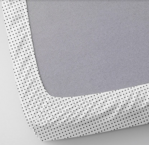 Набір простирадл на резинці Cosas, бязь, 120х60х10 см, білий з рожевим, 2 шт. - Pampik - 3