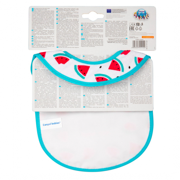 Слинявчик на липучці Canpol Babies So Cool, бавовна, рожевий (15/114_pin) - Pampik - 3