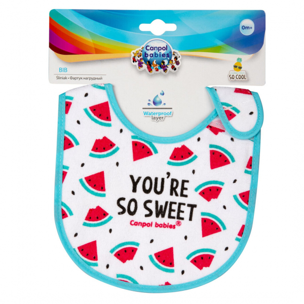 Слинявчик на липучці Canpol Babies So Cool, бавовна, рожевий (15/114_pin) - Pampik - 2