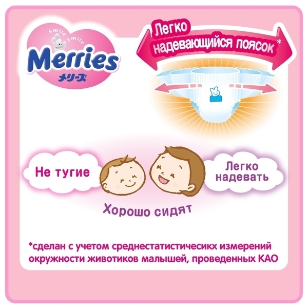 Підгузки-трусики Merries M (6-11 кг), 28 шт. - Pampik - 3