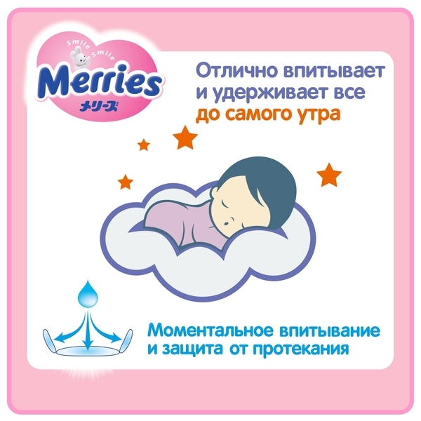 Підгузки-трусики Merries M (6-11 кг), 28 шт. - Pampik - 4