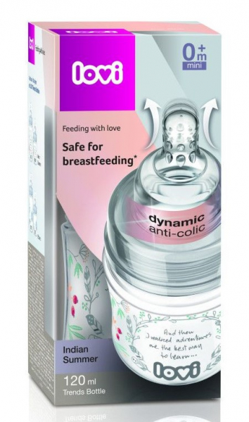 Бутылочка для кормления Lovi Trends Indian Summer, 120 мл (21/582) - Pampik - 2