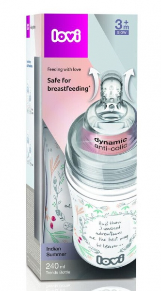 Пляшка для годування Lovi Trends Indian Summer, 240 мл (21/580) - Pampik - 2